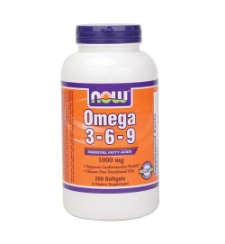 Omega 3-6-9 1000 mg 250 softgels NOW